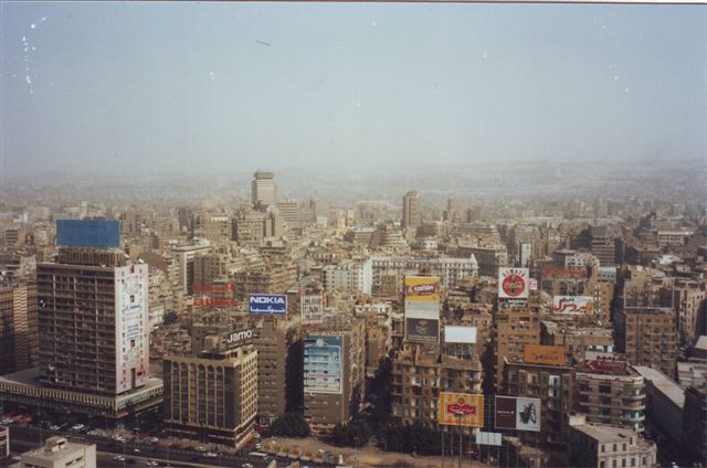 Ausblick von meinem Zimmerfenster im 28 Stock Aegypten 1998